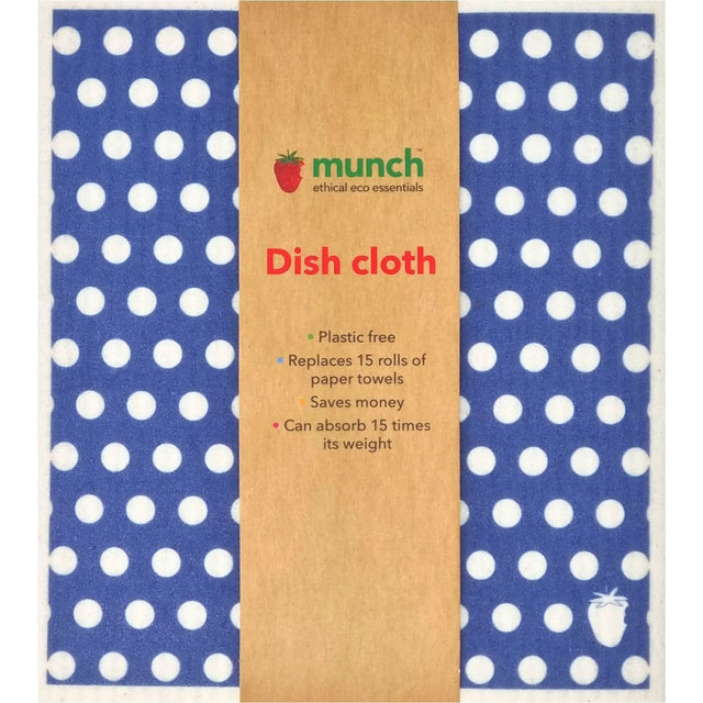 Munch Compostable Eco Dishcloth, a biodegradable cleaning tool for a sustainable and waste-free kitchen.