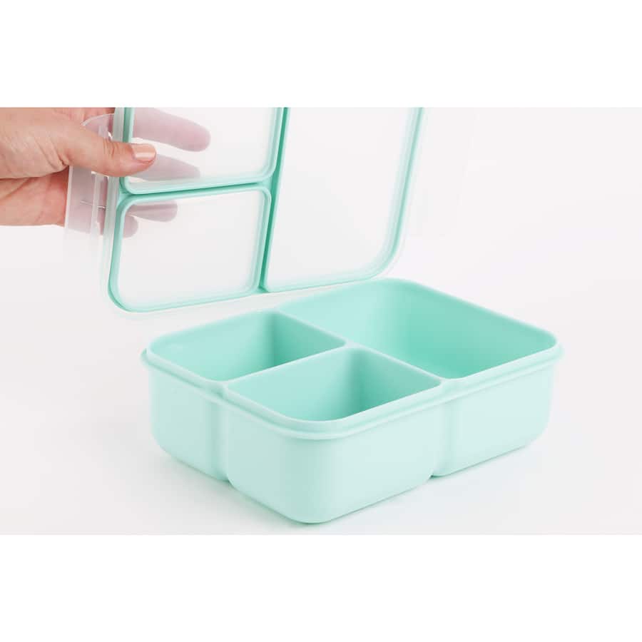 Decor Go Bento Lunch Box Triple Split with a triple compartment design, perfect for organizing meals without waste.