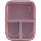 Decor Go Bento Lunch Box with triple split design, featuring secure clips for leak-proof, organized meals on the go.