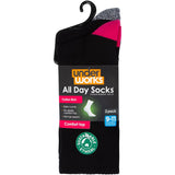 Underworks Ladies Socks Crew Size 5-8 2ea