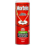 Mortein Kill & Protect Ant Killer Sand for outdoor ant control, features delayed action and is safe for plants and soil.