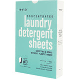 Restor Concentrated Laundry Detergent Sheets in Fresh Linen scent offer eco-friendly, hypoallergenic cleaning in a compact, dissolvable format.