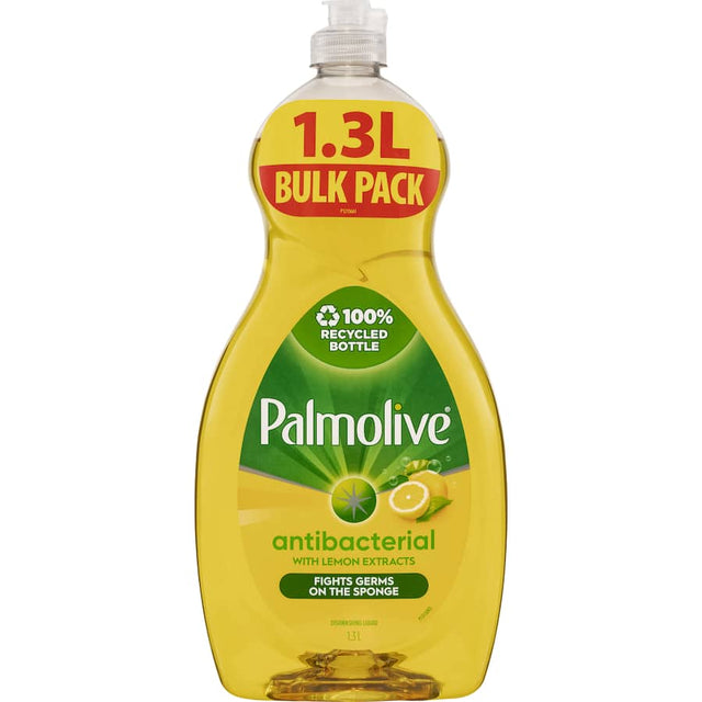 Palmolive Antibacterial Lemon Dishwash Liquid Value Pack, fights grease, fresh lemon scent, gentle on hands, eco-friendly formula.