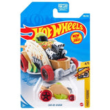 A collection of Hot Wheels die-cast vehicles in vibrant colors, designed for play and collectible display, perfect for ages 3 and up.