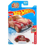 Assorted Hot Wheels die-cast vehicles in 1:64 scale, featuring vibrant designs for kids and collectors to enjoy.