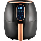 Digital Mistral 4L Air Fryer with touch controls, 8 cooking presets, 90-minute timer, and non-stick, easy-to-clean basket.