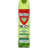 Mortein Naturgard Flying Insect Killer Eucalyptus spray bottle, eco-friendly insect control with natural eucalyptus scent.
