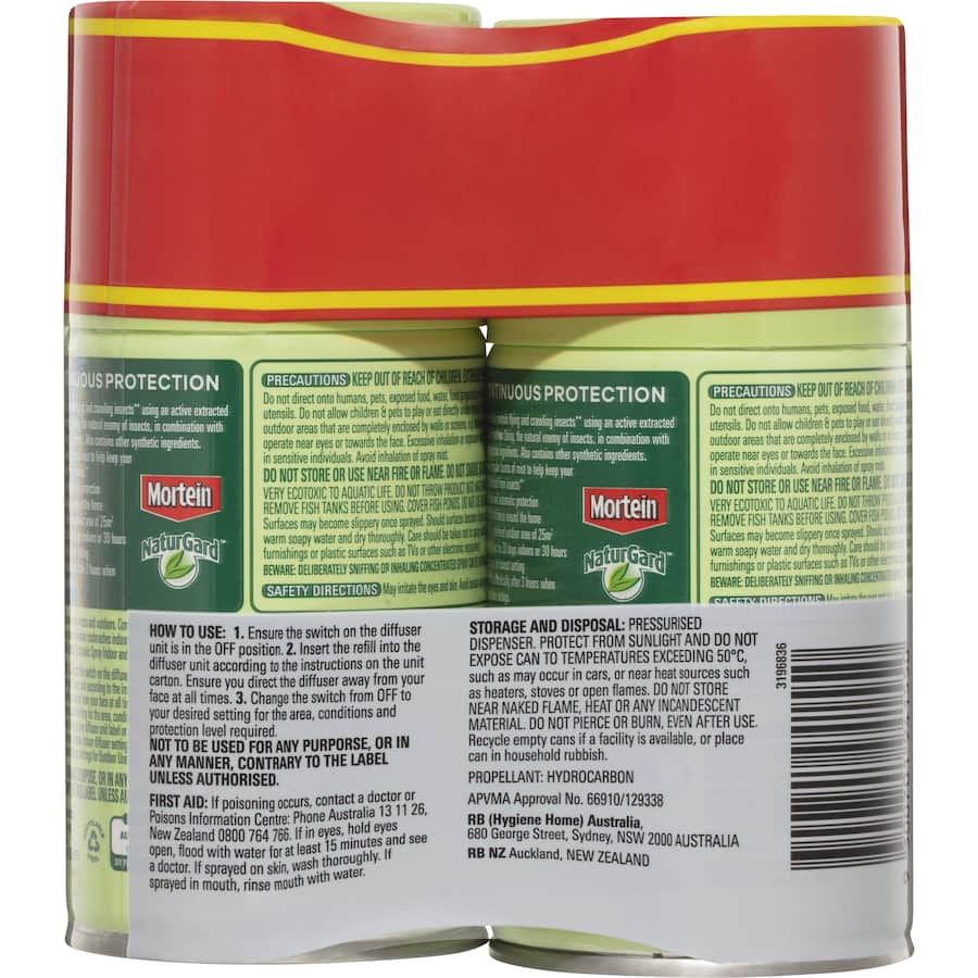 Automatic insect control system for indoor and outdoor use, fragrance-free, with long-lasting protection against pests.