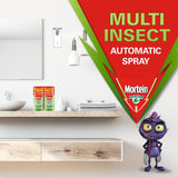 Mortein Naturgard automatic insect control system twin pack, fragrance-free, for indoor/outdoor pest protection up to 25m².