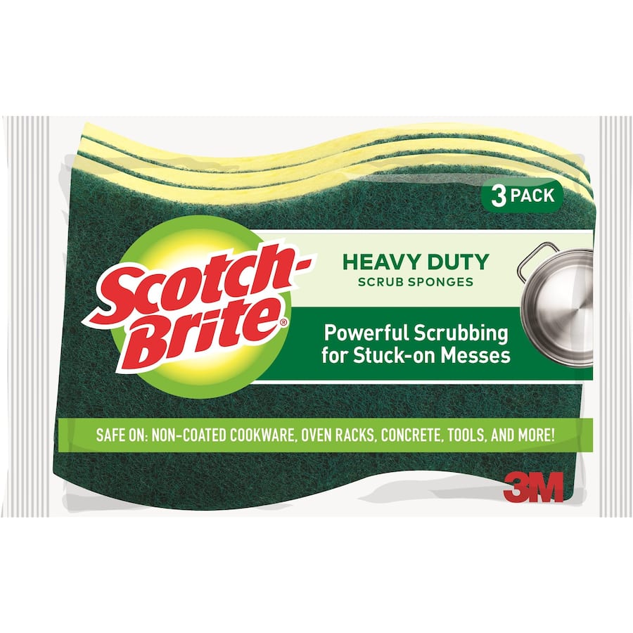 Scotch Brite Sponge Scrubber Heavy Duty 3pack