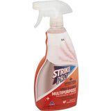 Strike Pro Multipurpose Cleaner Antibacterial offers powerful stain removal and germ protection for various surfaces safely.