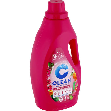 Eco-friendly laundry detergent with a tropical scent, powerful stain removal, and gentle on fabrics. Perfect for all washing machines.