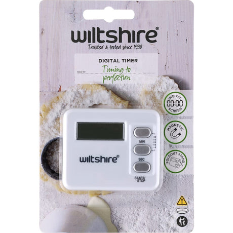 Wiltshire Digital Timer with clear LCD display and easy buttons, perfect for precise cooking and baking tasks.