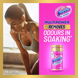 Vanish Napisan Gold stain remover powder effectively tackles tough stains while protecting colors and fabrics.