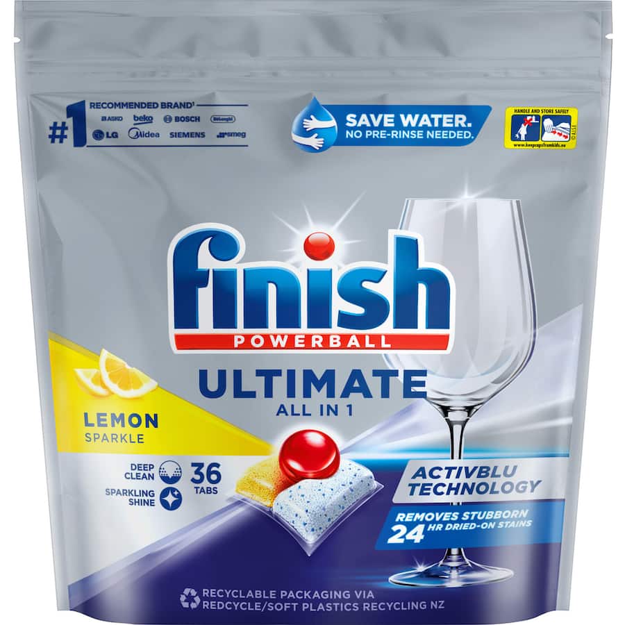 Finish Dishwasher Tablets Ultimate All In 1 Lemon Sparkle 36pack