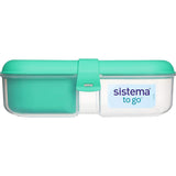 Sistema To Go Container Ribbon Lunch 1.1L with locking lid, removable compartments, and Mini Bite Pot for fresh food storage.