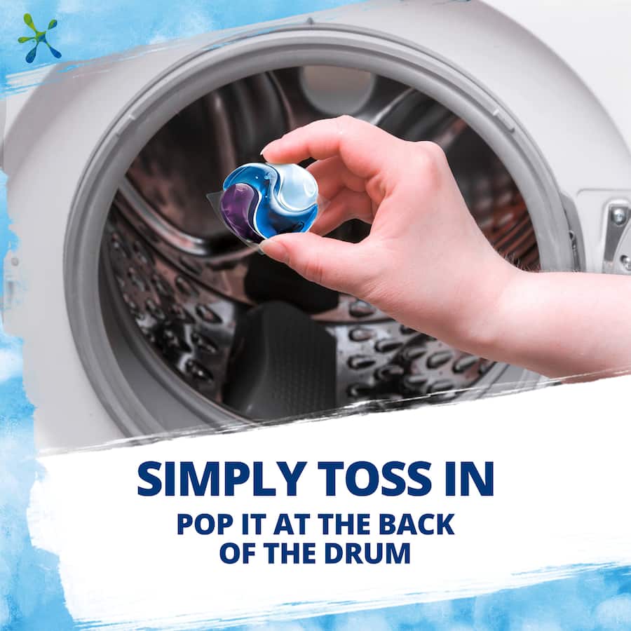 Persil Laundry Capsules 3 in 1 Sensitive, fragrance-free, dermatologically tested for gentle and effective stain removal.