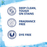 Persil 3 in 1 Sensitive Laundry Capsules for stain removal, gentle care, and easy use; dermatologically tested, fragrance-free.