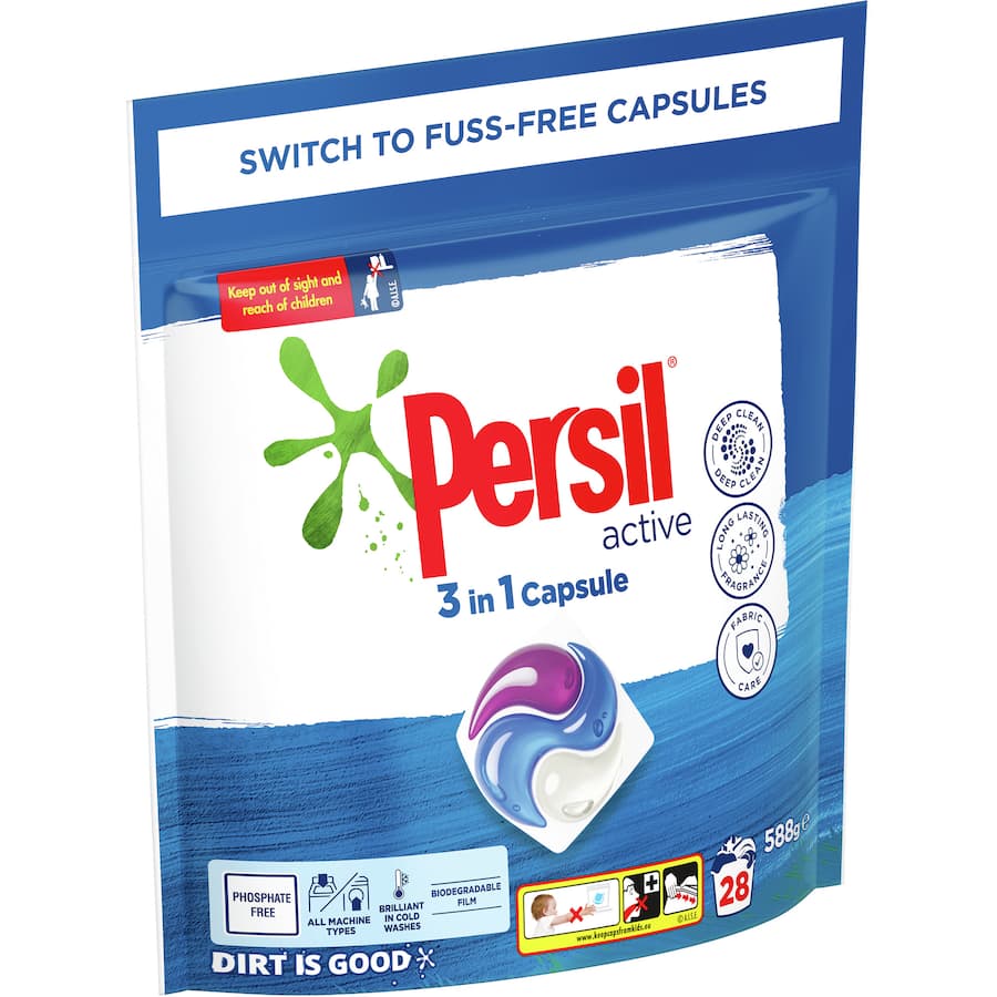 Persil Laundry Capsules 3 In 1 Active 28pack