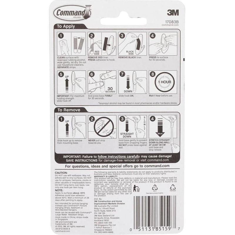 3m Command Hooks & Hangers Adhesive Utensil Hooks