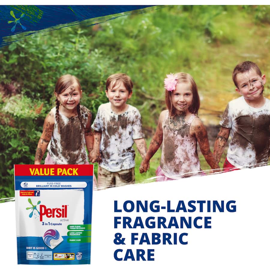 Persil Laundry Capsules 3 In 1 Active 50pack