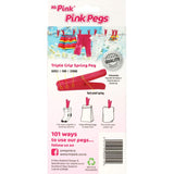 Vibrant pink triple grip clothes pegs designed for secure laundry holding in all conditions. Perfect for indoor and outdoor use.