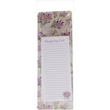 Magnetic food pad featuring artistic designs, 60 tear-off sheets for convenient grocery list organization.