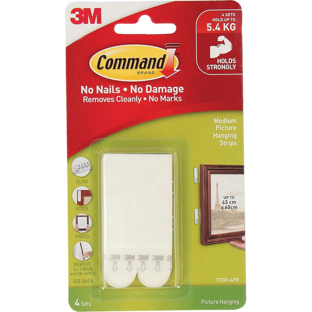 3M Command Hooks & Hangers medium strips for versatile, damage-free organization of various items in any home decor.