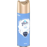 Glade Air Freshener Spray in Clean Linen, delivering a fresh laundry scent and eliminating odors for any room.