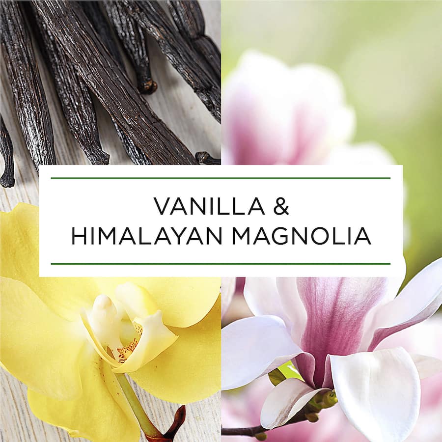 Air Wick Botanica Automatic Spray System in Vanilla & Himalayan Magnolia, a sustainable air freshener for continuous, customizable fragrance.