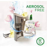 Air Wick Botanica refill featuring Vanilla & Himalayan Magnolia for automatic, eco-friendly air freshening up to 70 days.