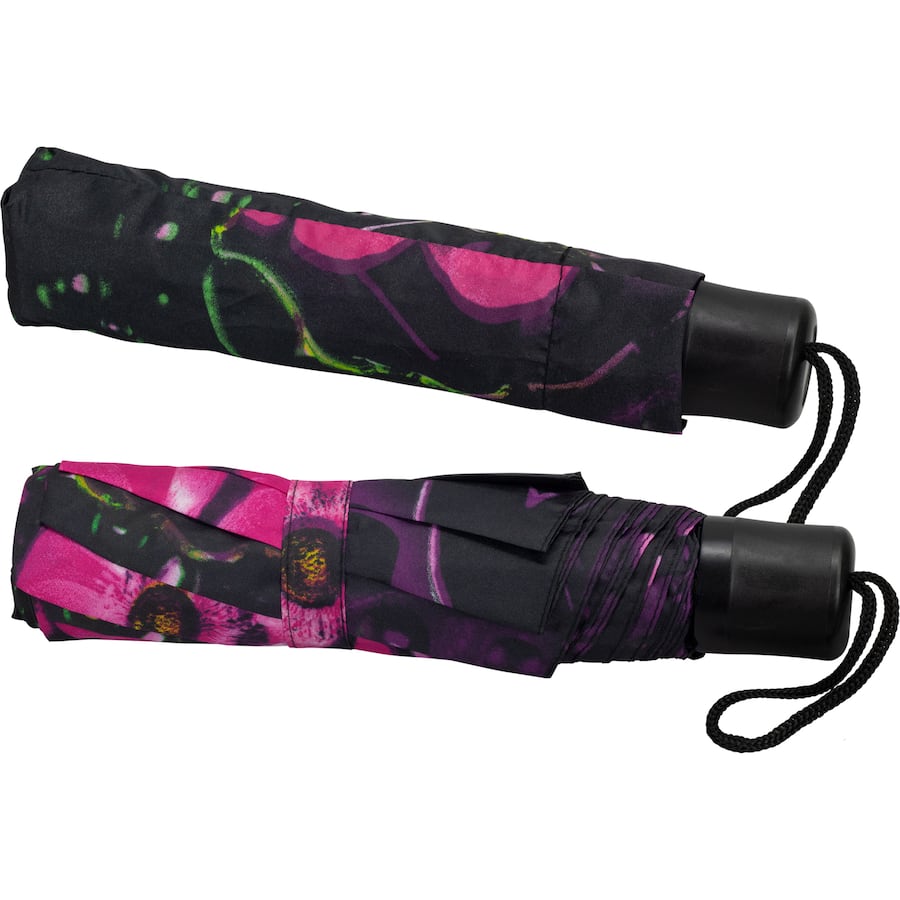 Compact and stylish Peros Thrifty Folding Umbrella, wind-resistant, automatic open/close, perfect for travel and commuting.