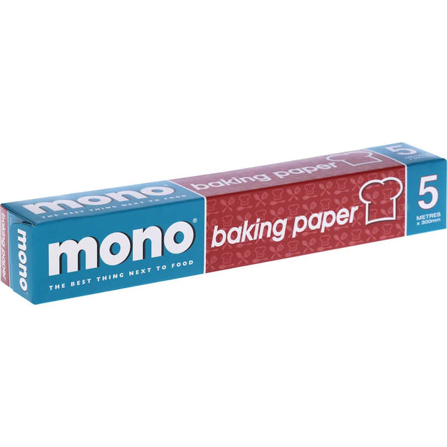 Double-sided non-stick Mono Baking Paper Micro for hassle-free baking, moisture-resistant and heat-resistant up to 230°C.
