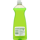 Palmolive Lemon Lime dish soap, tough on grease, gentle on hands, in a recycled bottle for sparkling clean dishes.