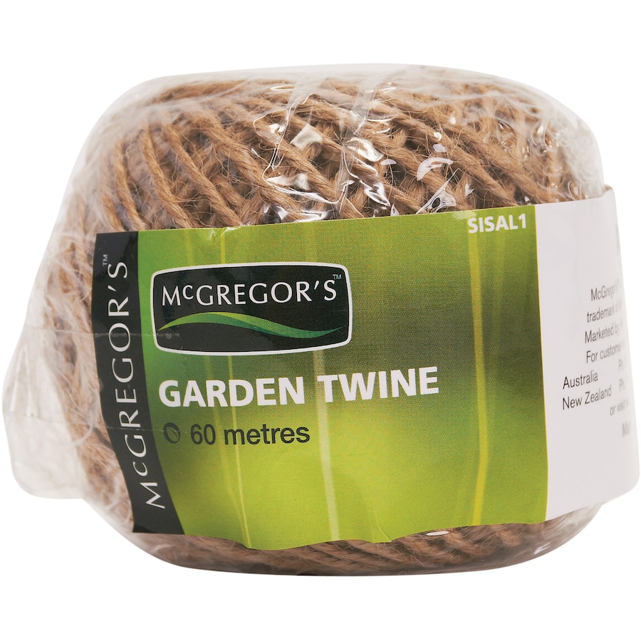 McGregor's 60m sisal garden twine, eco-friendly, durable, ideal for securing young trees and versatile gardening projects.