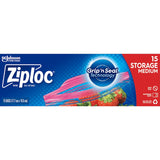 Ziploc Storage Bags Medium: versatile bags with easy-open tabs, tight seal, and freezer-safe for fresh food and organized storage.