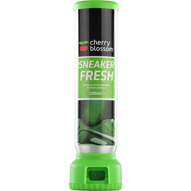 Cherry Blossom Sneaker Fresh spray deodorizes athletic shoes while leaving a refreshing cherry blossom scent.