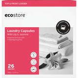 Eco-friendly Ecostore Laundry Capsules in Wild Lily & Jasmine for gentle, effective cleaning and a refreshing scent.