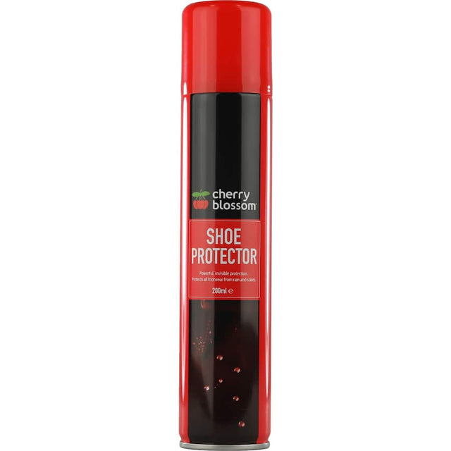 Cherry Blossom Shoe Protector, a lightweight spray that shields shoes from dirt, stains, and scuffs while being eco-friendly.