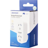 Vertical surge protector double adaptor with multiple outlets, ensuring safety for electronics in home and office environments.