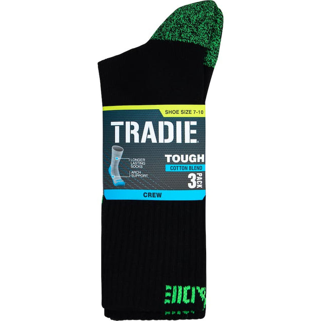 Comfortable cotton crew socks for men, featuring reinforced heels, moisture-wicking fabric, and cushioned soles for durability.