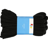 Rio Mens Socks Sport Crew Black Size 6-10 5pr