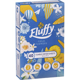 Fluffy dryer sheets in Field Flowers scent soften laundry, reduce static, and freshen fabrics with a delightful floral fragrance.