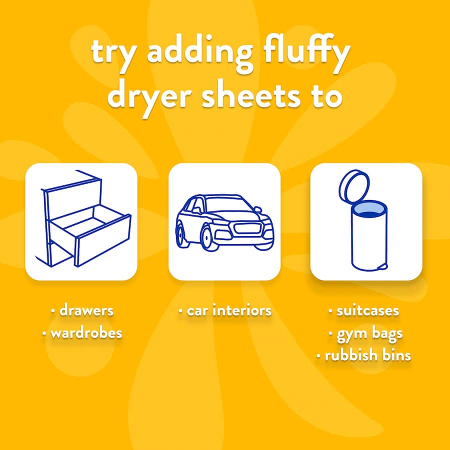 Fluffy dryer sheets in Field Flowers scent soften fabrics, reduce static, and freshen laundry with a delightful floral fragrance.