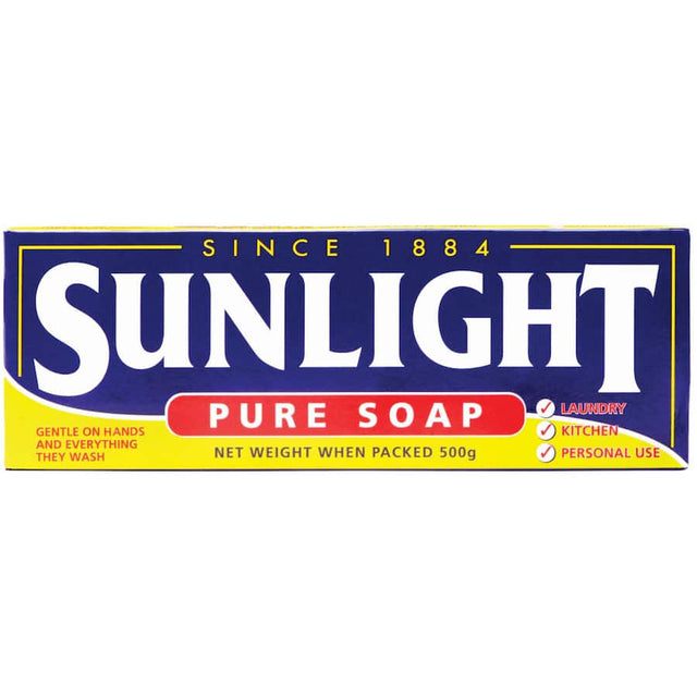 Sunlight Laundry Soap Pure: eco-friendly soap for laundry and home cleaning, gentle on skin, tackles tough stains with natural ingredients.