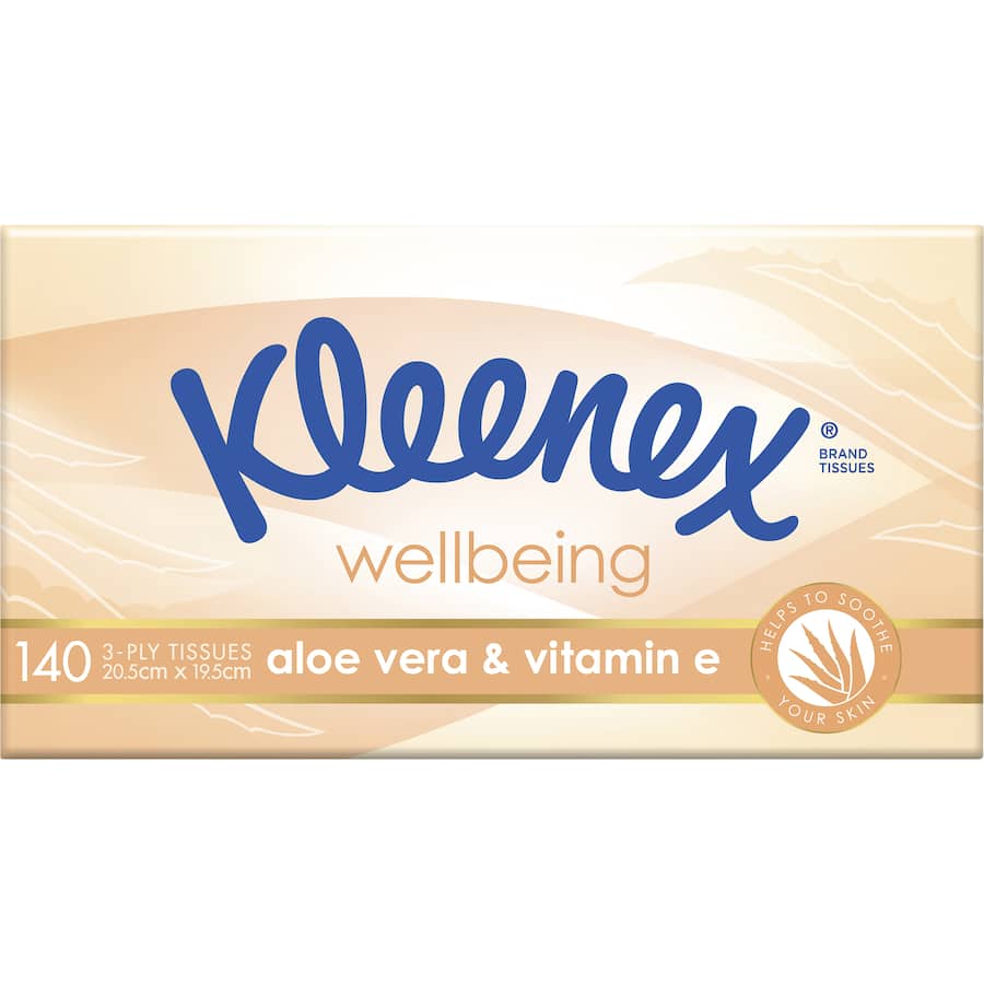 Kleenex Extra Care Tissues Aloe Vera Box 140pack