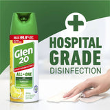 Glen 20 Disinfectant Spray in Citrus Breeze scent, kills 99.9% of germs on surfaces for a fresh and safe home.