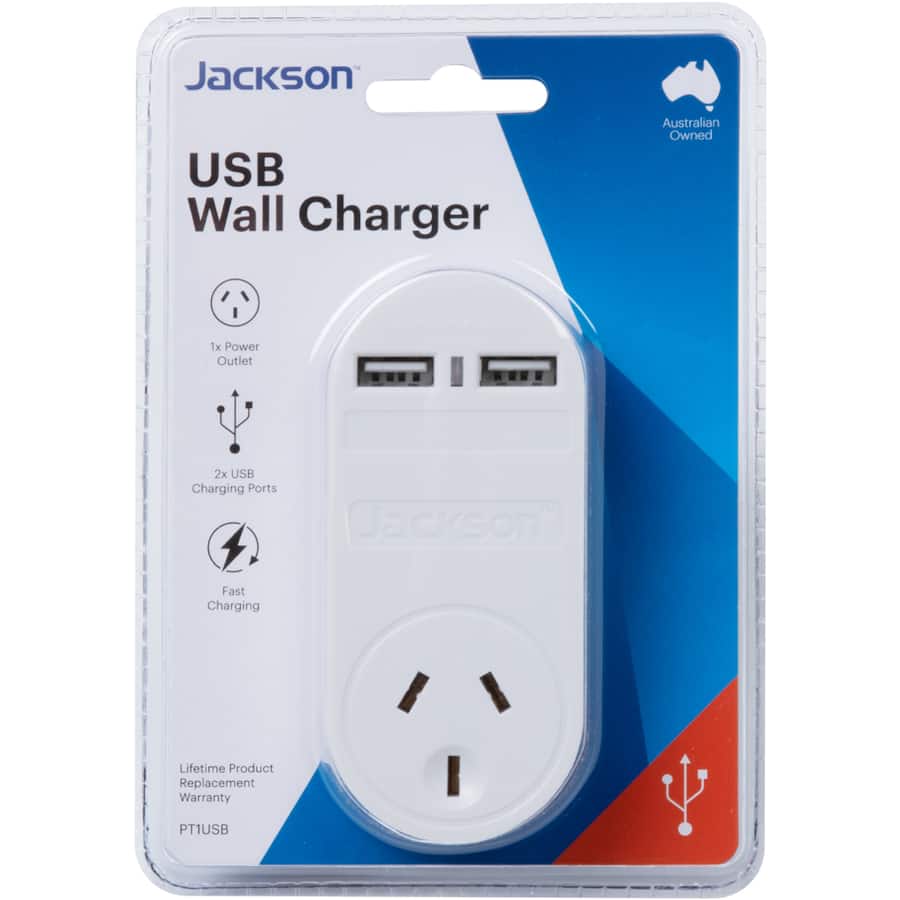 Jackson Power Outlet 2 Outlet Usb Charger 1ea