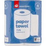 Essentials Paper Towels Chubb, 2-ply, 60 sheets per roll, eco-friendly, durable, perfect for everyday cleaning in Kiwi kitchens.