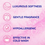 Cuddly Concentrate Fabric Softener for sensitive skin, offering ultra-soft laundry, hypoallergenic, and dermatologist-tested formula.